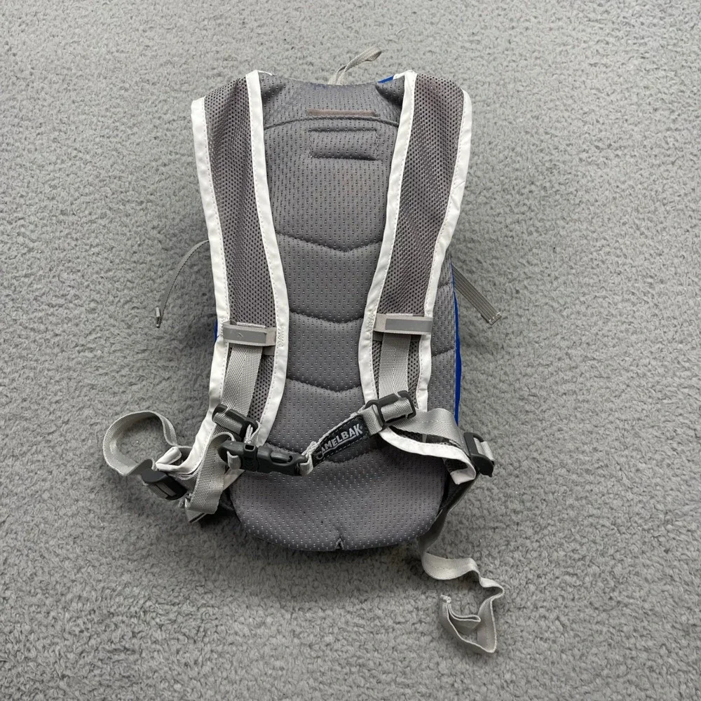 CamelBak Mini M.U.L.E. Kids Blue Grey Hydration Backpack Hiking Bag No Bladder